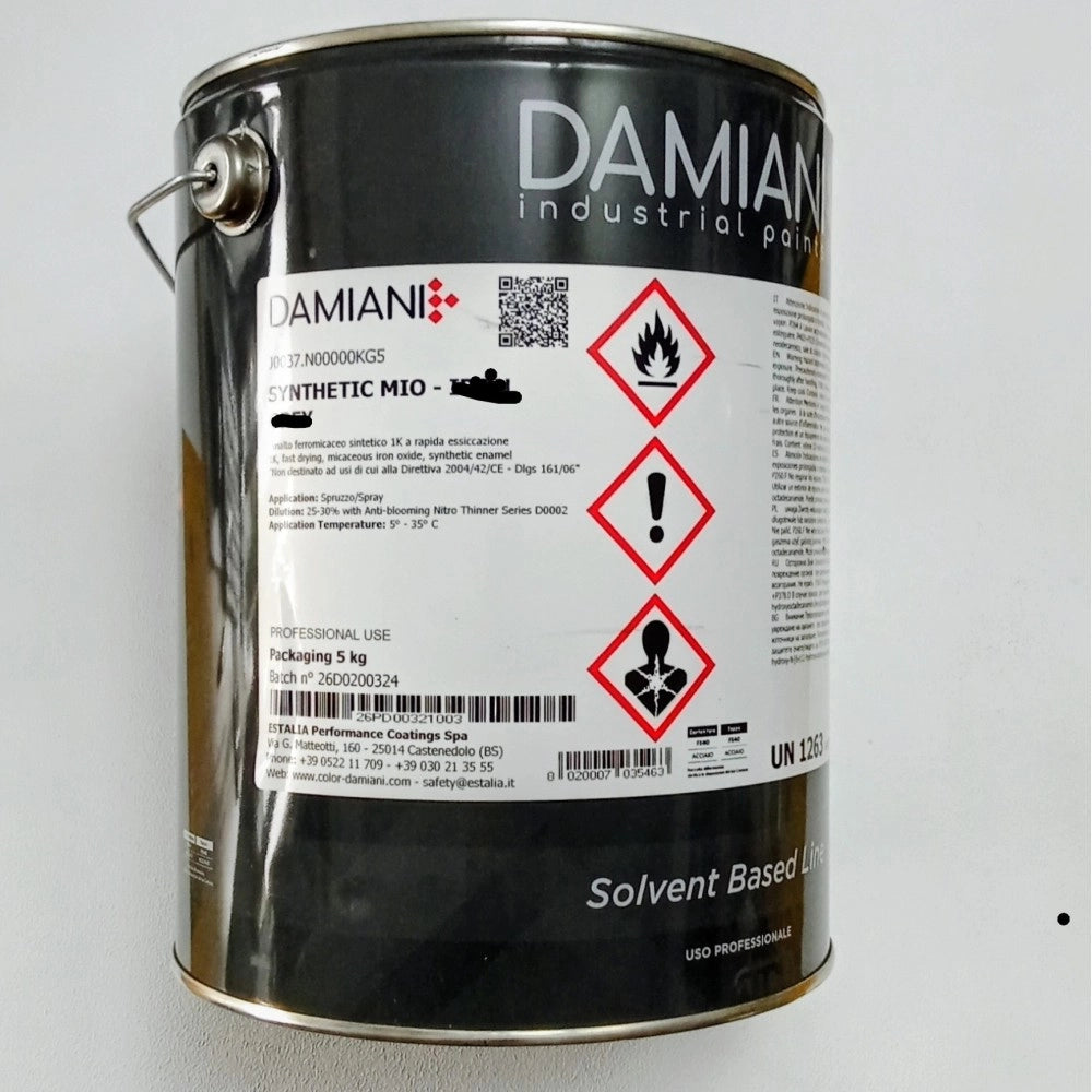Damiani 5kg netto fondo protettivo antiruggine per ferro, colori rosso