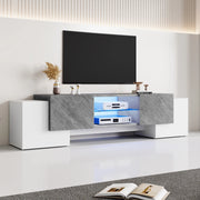 Mobile TV- bianco/grigio- LED Bluetooth- 180x40x46.5 cm- per TV 60-70"