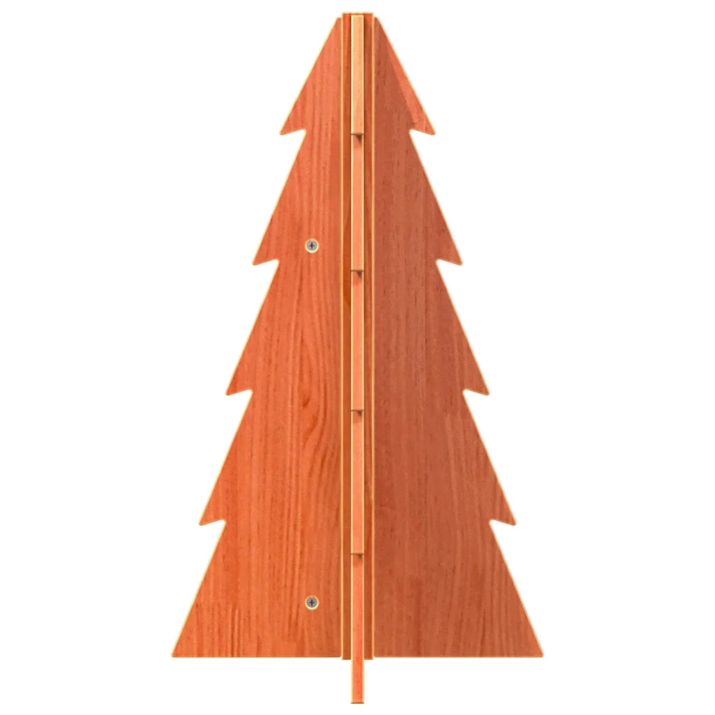 Albero di Natale | Decorazioni natalizie Marrone Cera 69,5 cm in Legno Massello di Pino