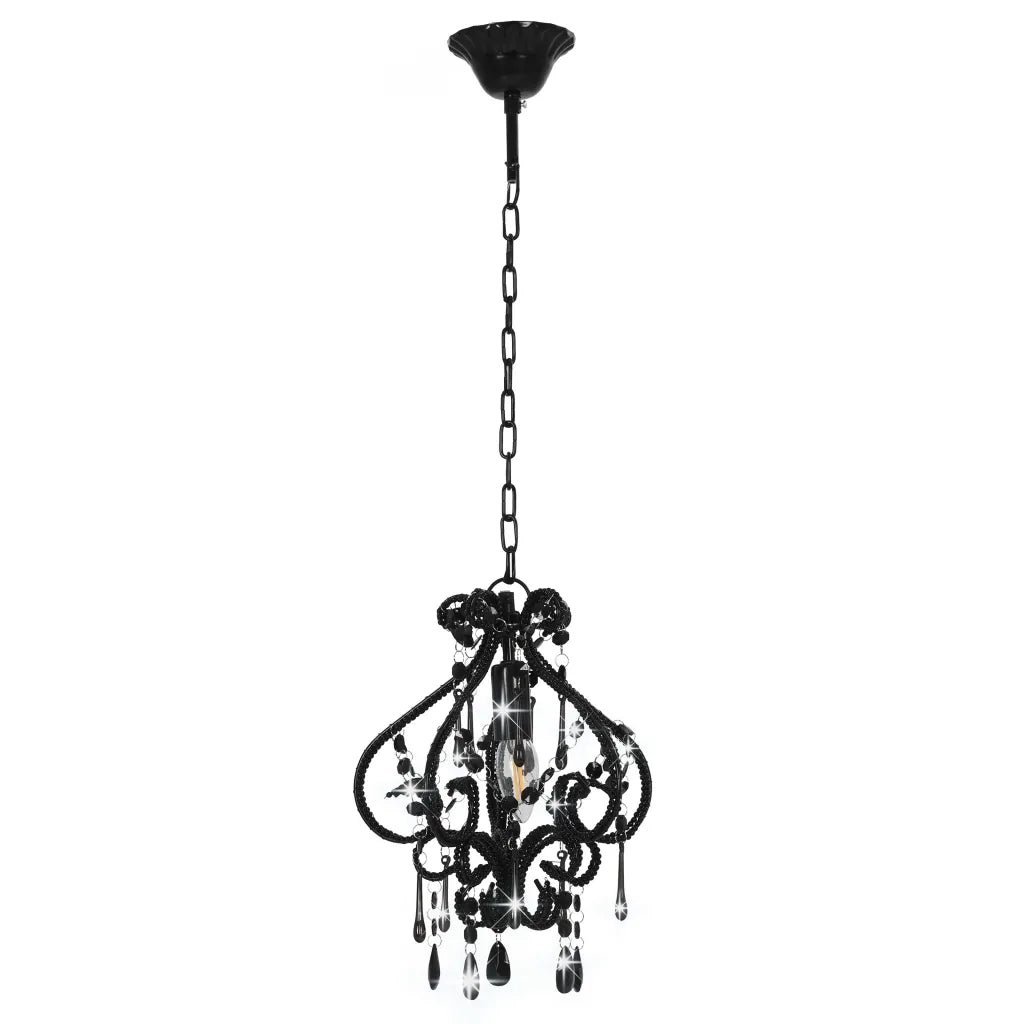 Plafoniera rotonda moderna dal design stravagante 24 x 32 cm che crea un'atmosfera accogliente in metallo nero 02_0046401