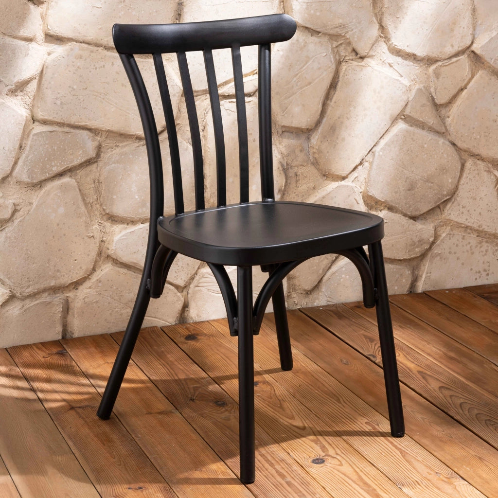Oviala - Sedia da giardino in alluminio nero