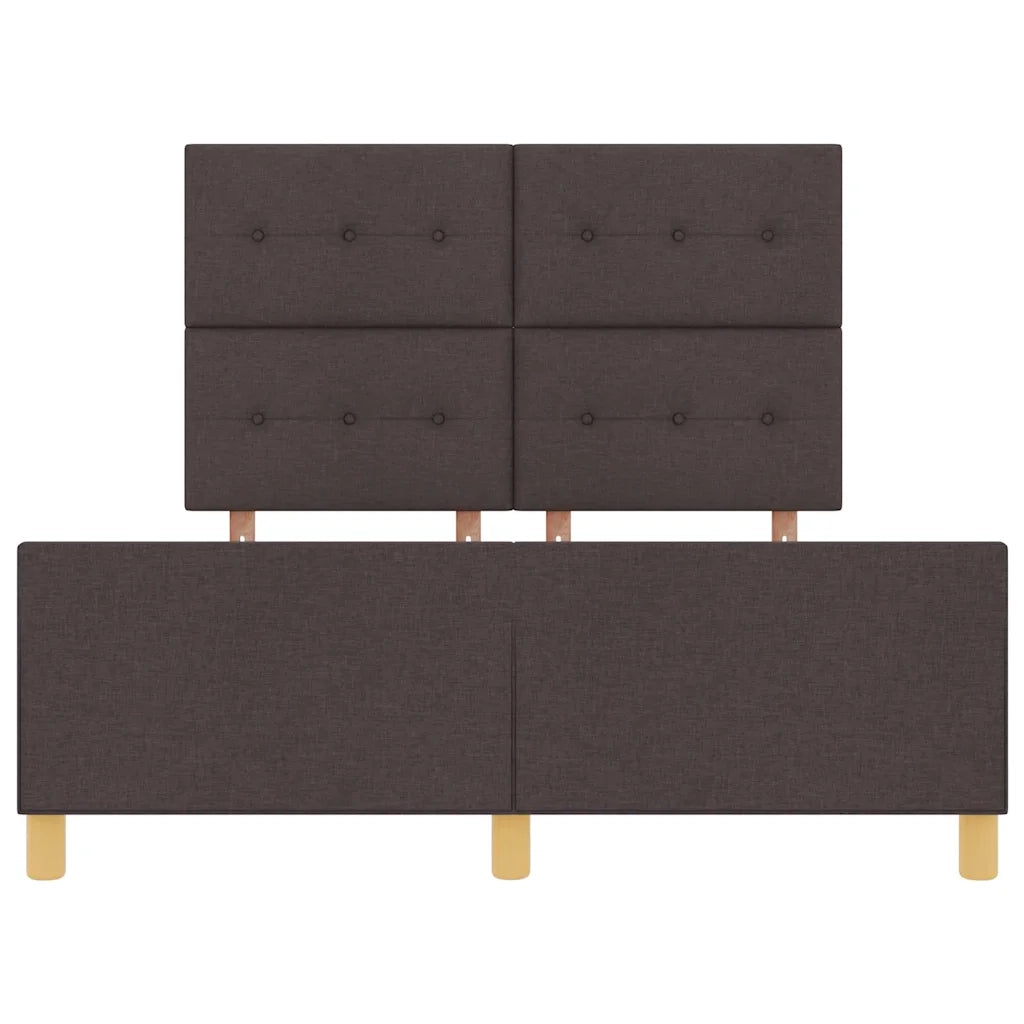 Letto matrimoniale | Letto per adulti | Struttura del letto Marrone scuro 140 x 200 cm Tessuto