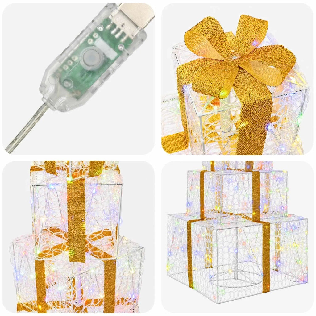 Pacchi regalo di Natale impilabili con LED 250 LED Multicolore 42049489