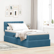 Letto con Contenitore Blu Scuro 90 x 190 cm Velluto 3370789