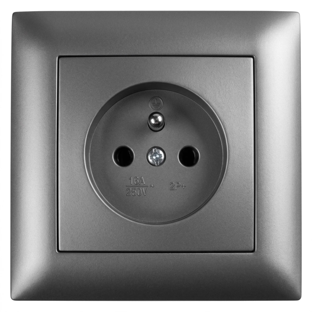 Placca Singola Per Prese Oste Jnh013-1f Grey