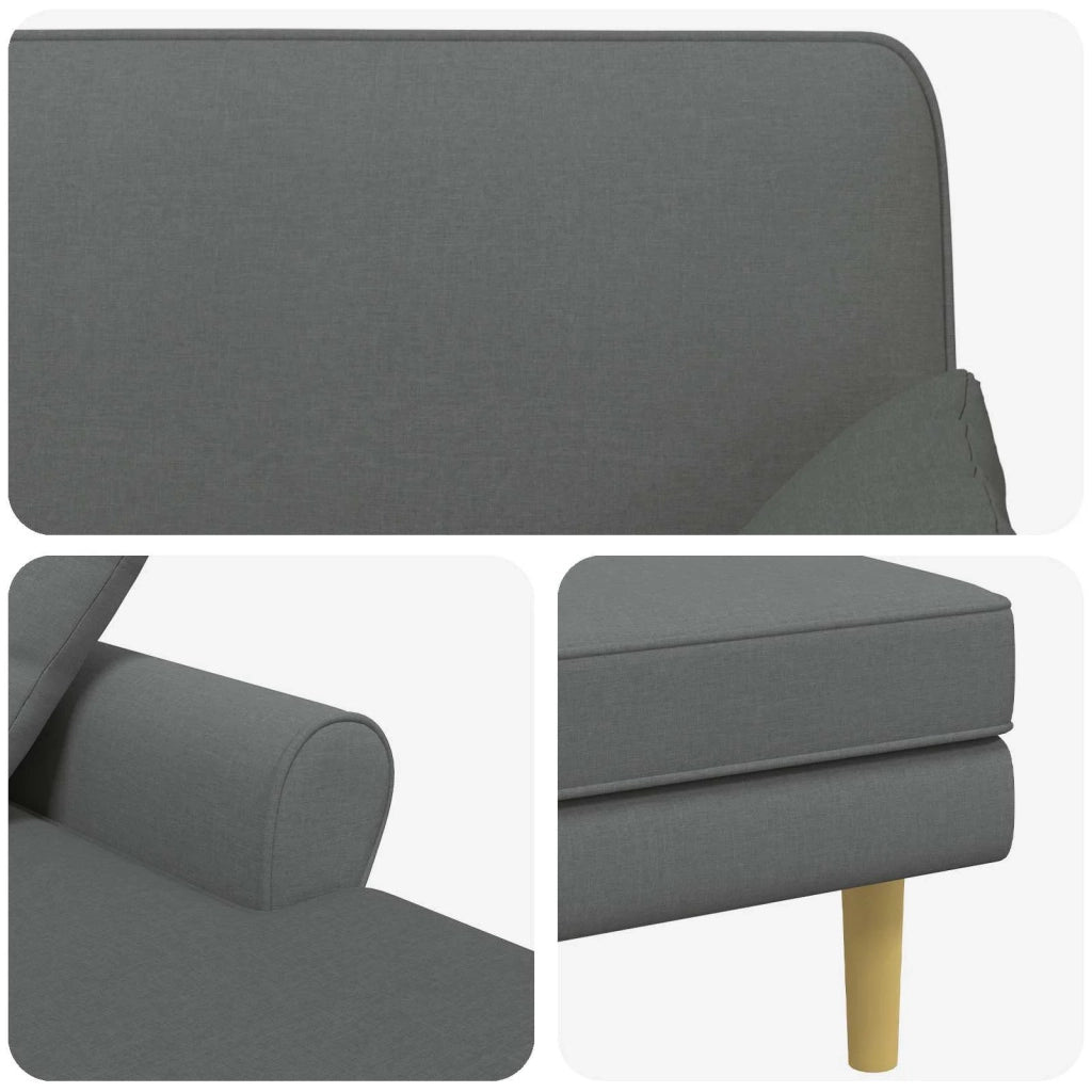 Chaise longue Grigio Scuro Tessuto 42048082
