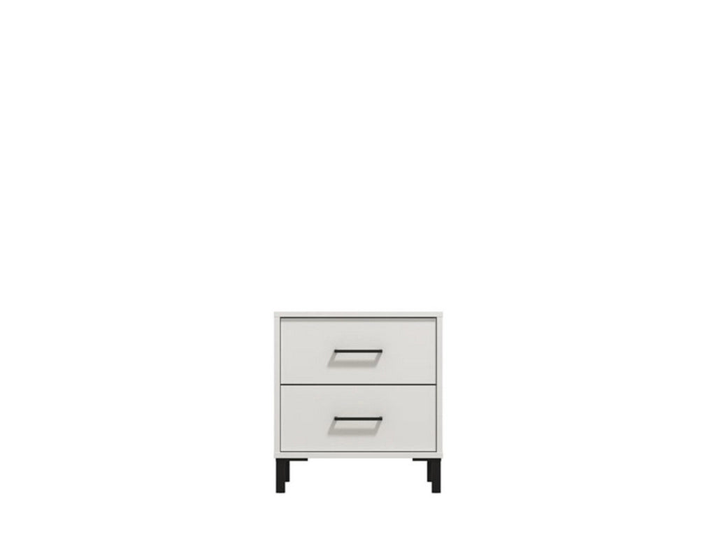 Clanezzo, Comodino un Ripiano, 48x40x52h cm Bianco