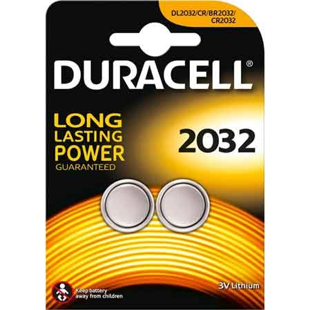 PILA A BOTTONE '2032' Blister 2 Pezzi - 10 pezzi- DURACELL