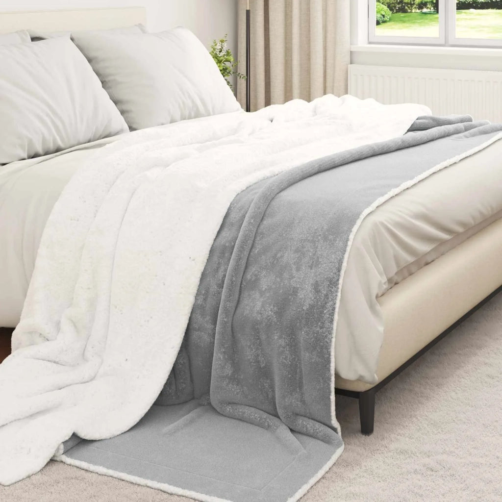 Coperta Grigio 240 x 270 cm Panno 42016988