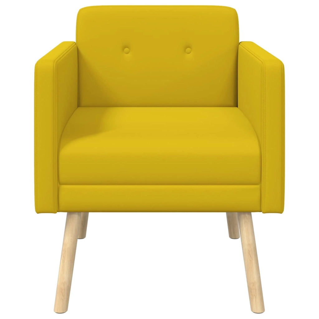 Poltrona decorativa Giallo Velluto 42044802