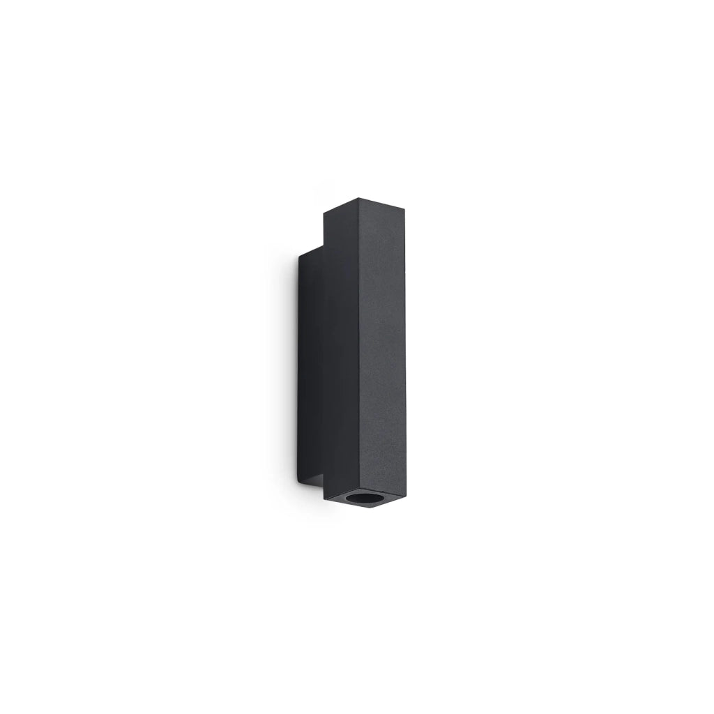 Lampada Da Parete Look 2 Luci LED 9W Luce Calda Nero Ideal Lux