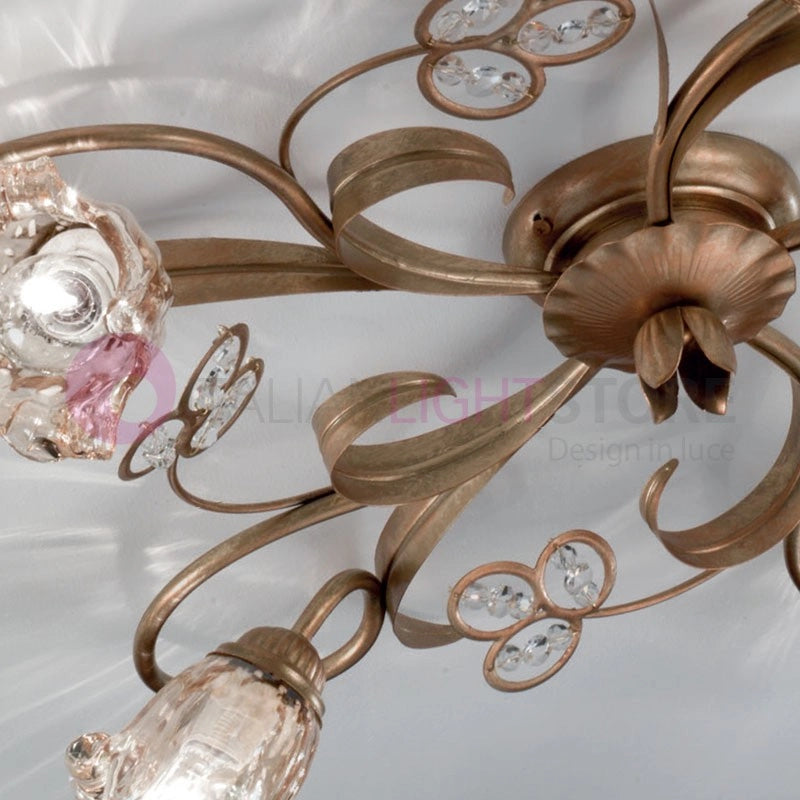 SOFIA Lampada a Soffitto Plafoniera 5 Luci Stile Classico Rustico
