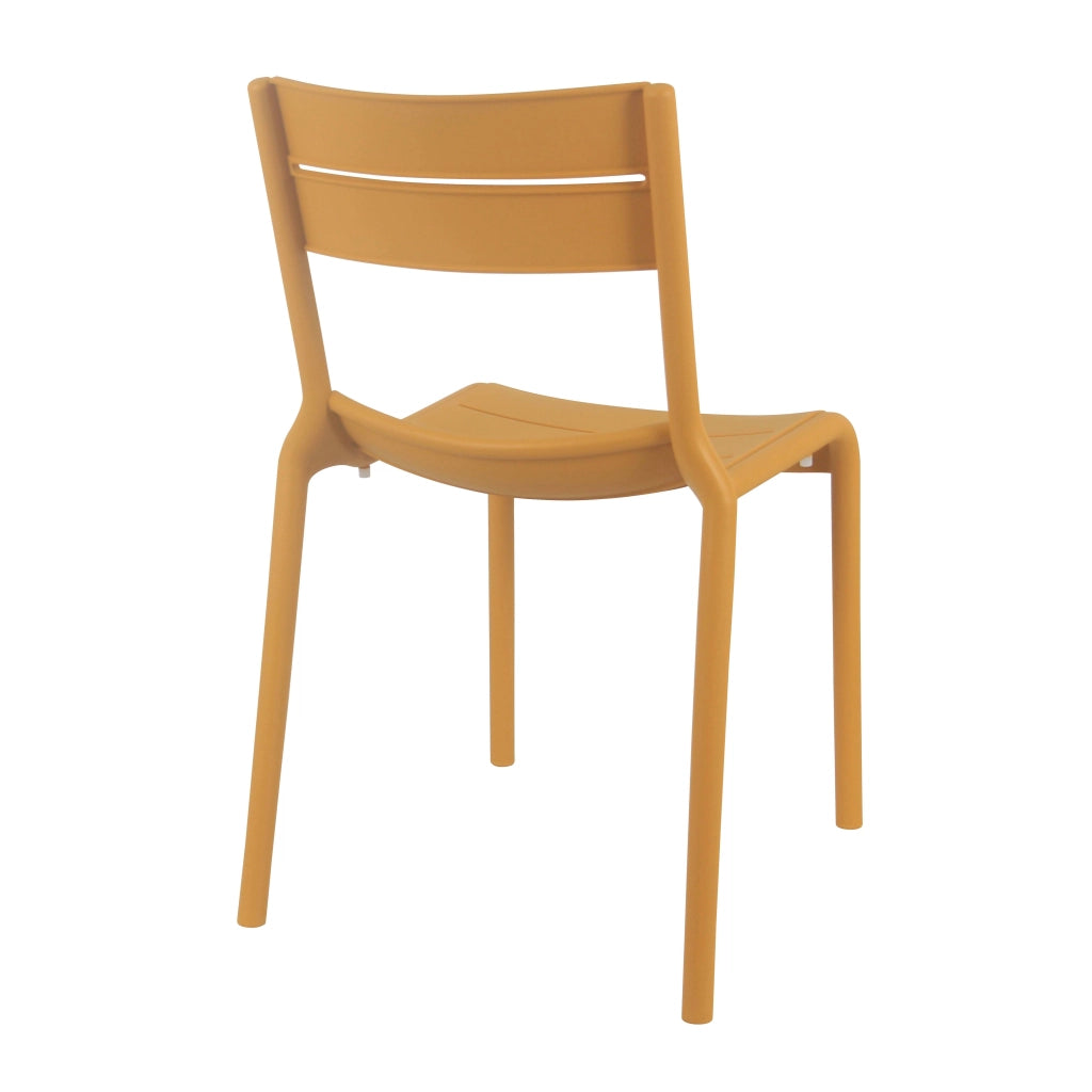 Oviala - Sedia da giardino in plastica giallo chiaro