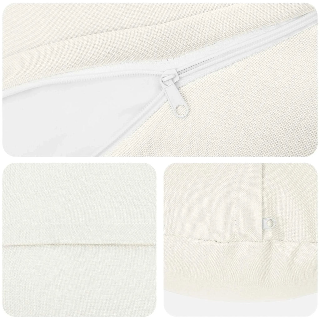 Cuscino con cuscino HEERLEN 2 pz Bianco Tessuto 928681