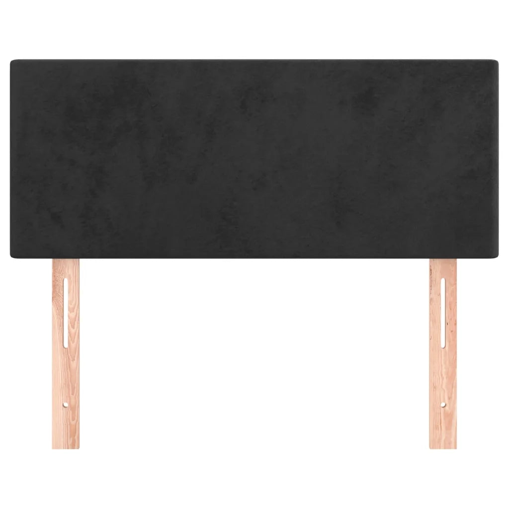 Testiera | Testata Nera 100x5x78/88 cm in Velluto