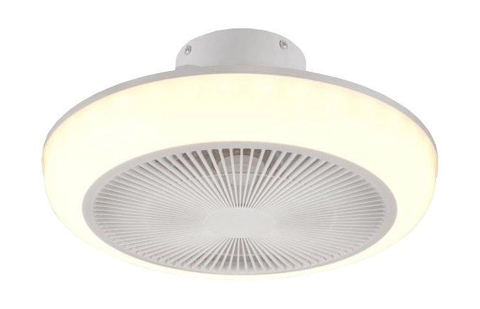 VENTILATORE E PLAFONIERA A SOFFITTO 'MJOLBY' Ø 45 cm