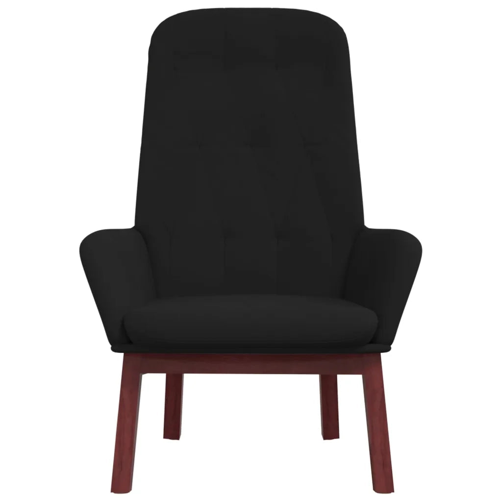 Poltrona Relax Nera in Velluto 341224