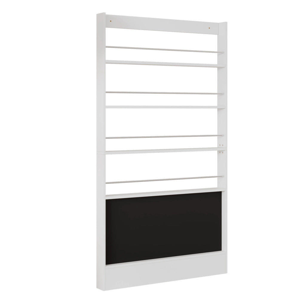 Set scrivania con 5 cassetti e libreria con lavagna 120x45x74 cm; bianco