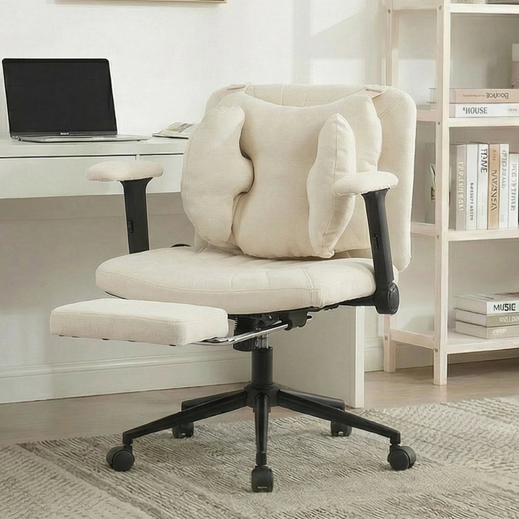 Sedia da ufficio regolabile con poggiapiedi ¨C Minimal ¨C Beige