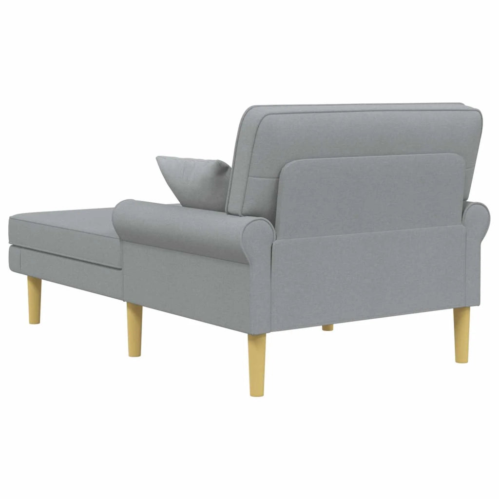 Chaise longue Grigio Chiaro Tessuto 42048081