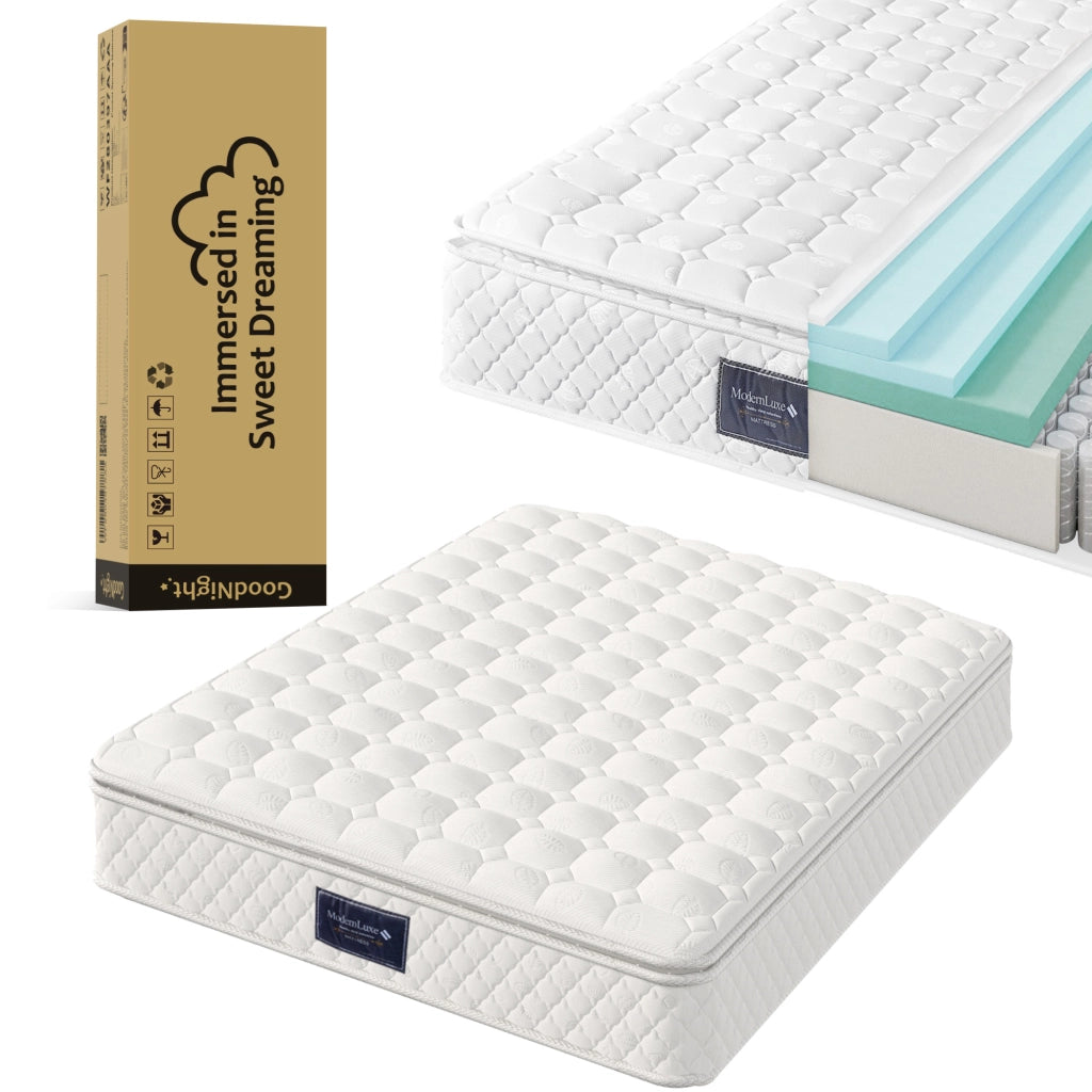 Letto matrimoniale imbottito 140x200 cm con contenitore e LED
