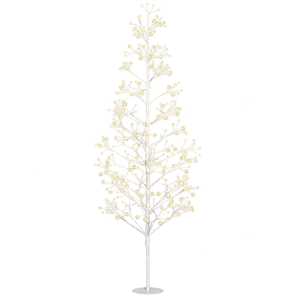Árbol de Navidad Artificiale 180 cm con 384 Luces LED Blanco