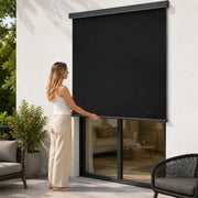 Balcony Side Awning 125x250 Cm Black