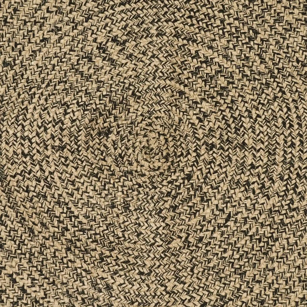 Tappeto Naturale e Nero 80 x 200 cm Juta 42010619