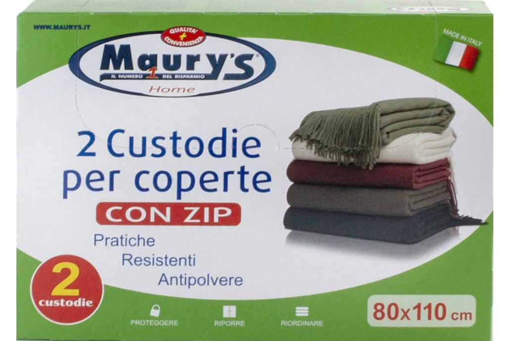 MAURY'S CUSTODIA PER COPERTE CON ZIP 2 PZ 80 X110 CM