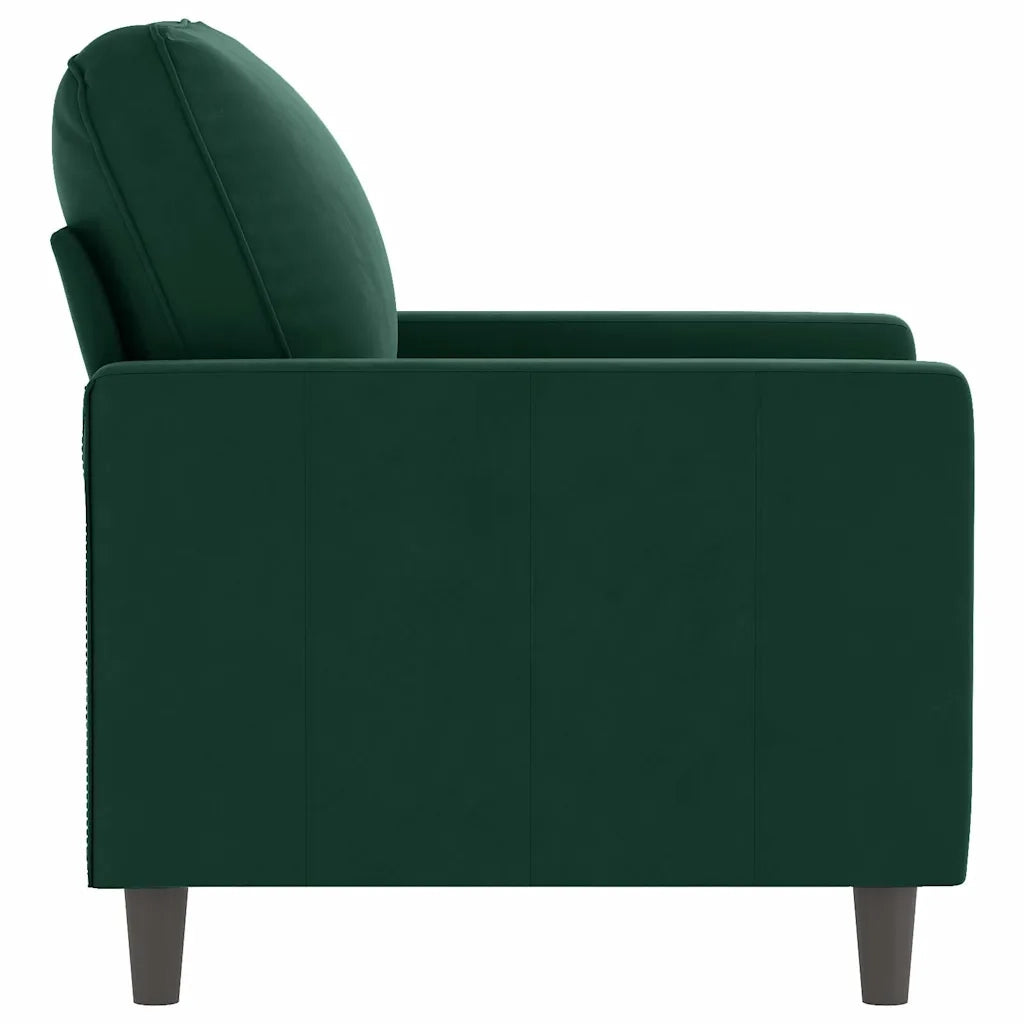 Fauteuil Vert foncé 60 cm Velours