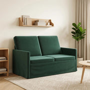 Divano a 2 posti Verde Scuro 130 x 81 x 82 cm Velluto (V) 42041056