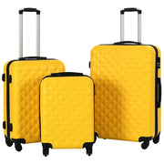 Set Trolley a Custodia Rigida 3 pz Giallo in ABS 91890