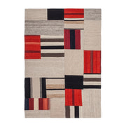 Tappeto Kilim Intenso Radical in lana e cotone multicolor
