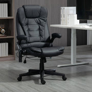 Poltrona da ufficio ergonomica con massaggio, nera