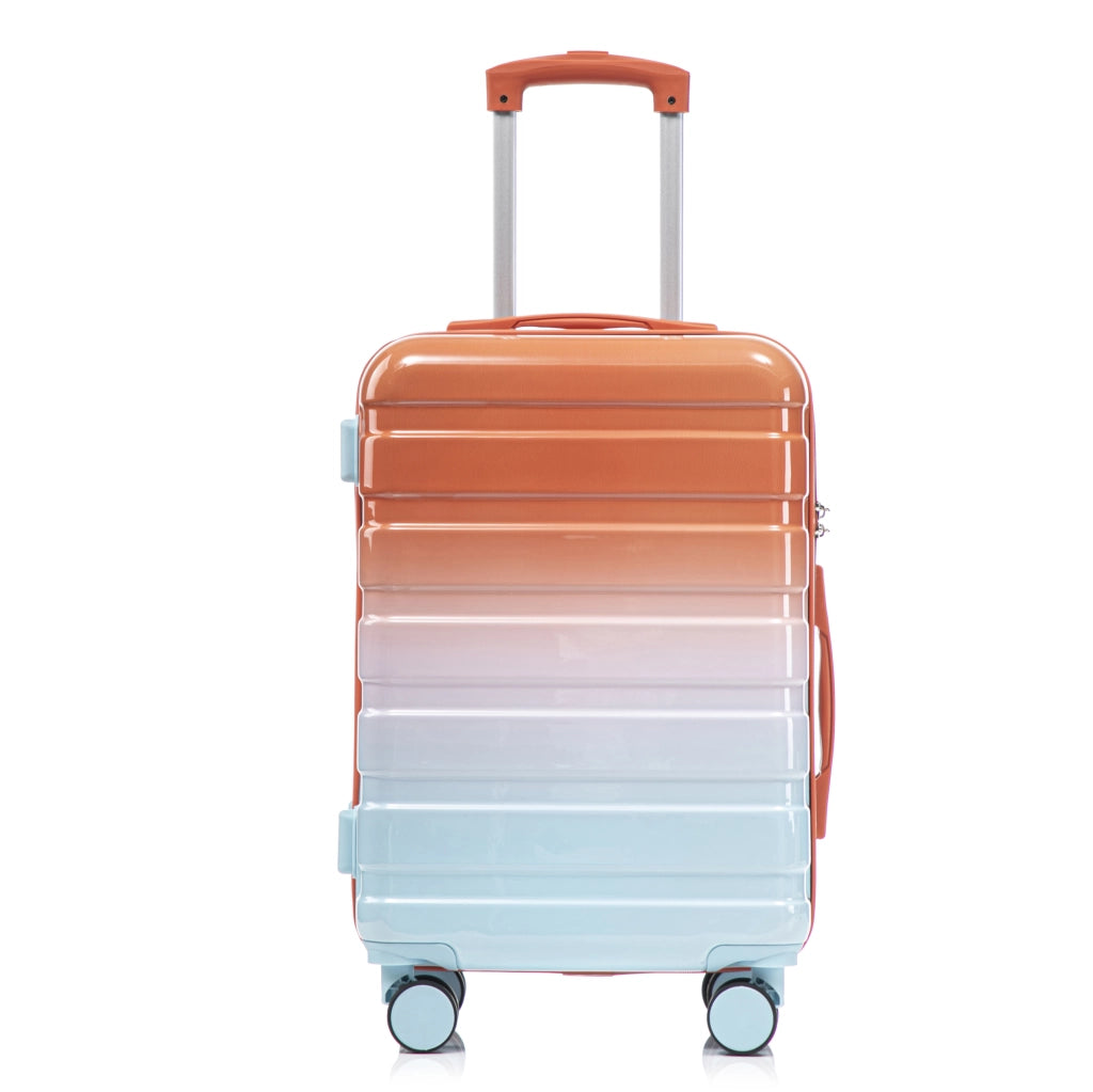 Set Valigie Rigide PC 14" e 20" con Lucchetto a Combinazione e Beauty Case 14" Rosso
