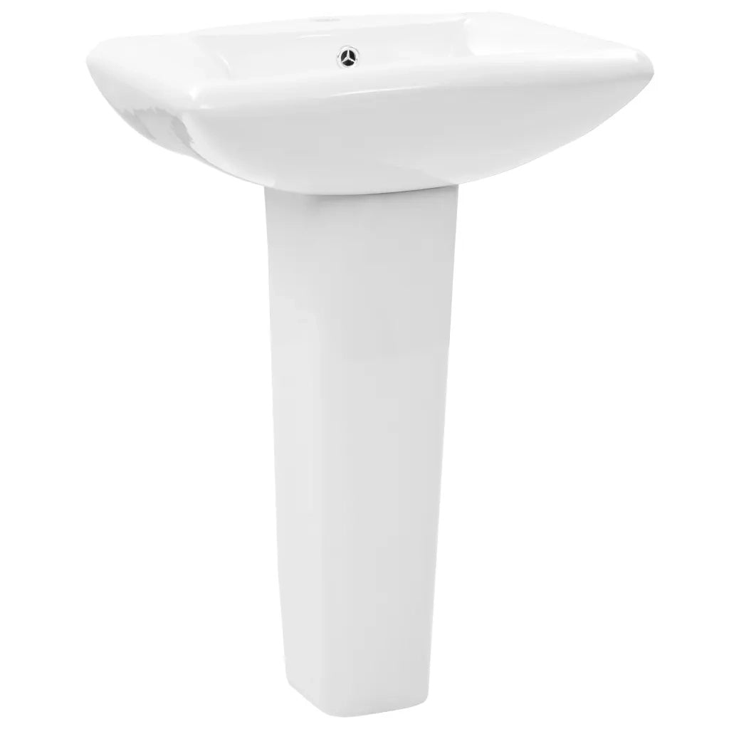 Lavandino a Colonna in Ceramica Bianca 580x470x200 mm CFW8723487