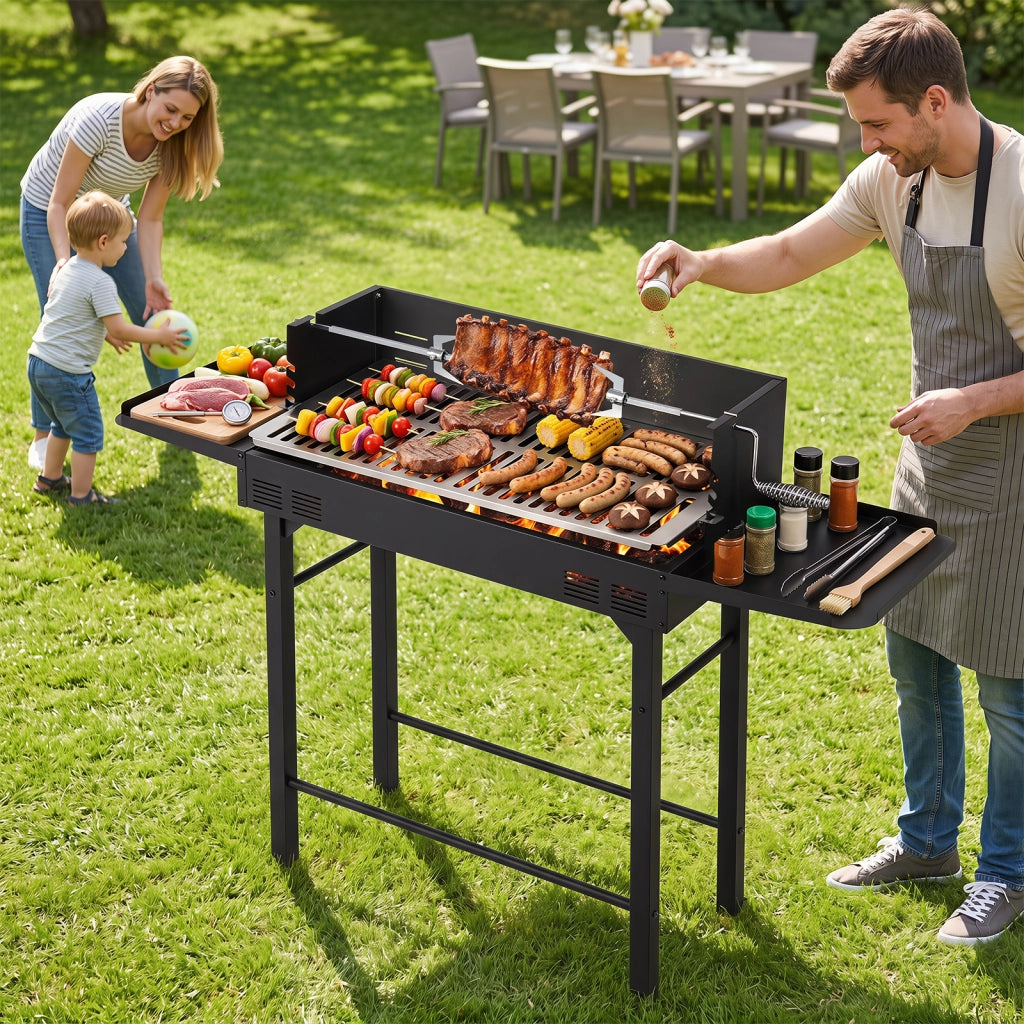 Barbecue a carbonella da esterno in metallo portatile