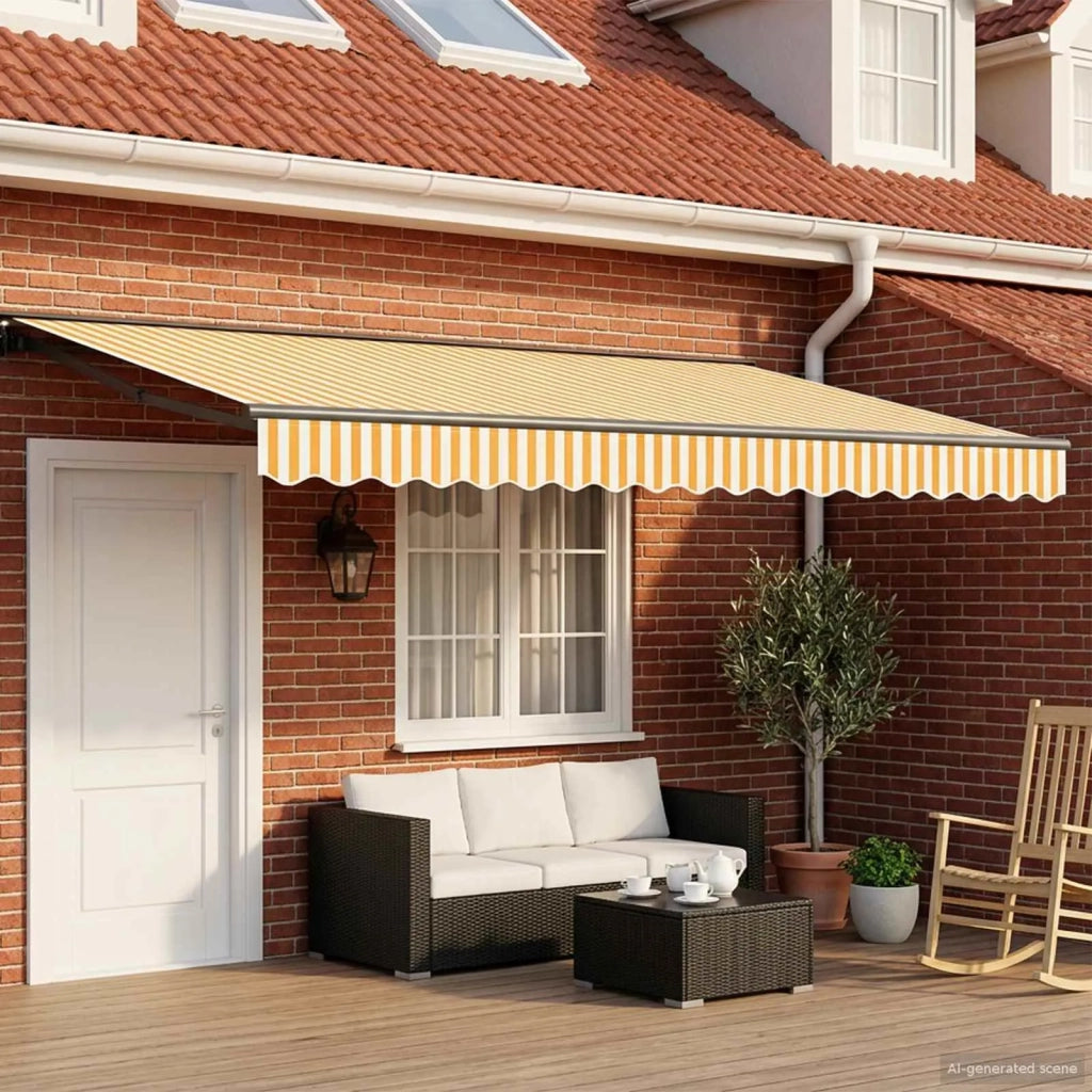 Cornice per Tenda Manuale con LED 4 × 3 m 3420840
