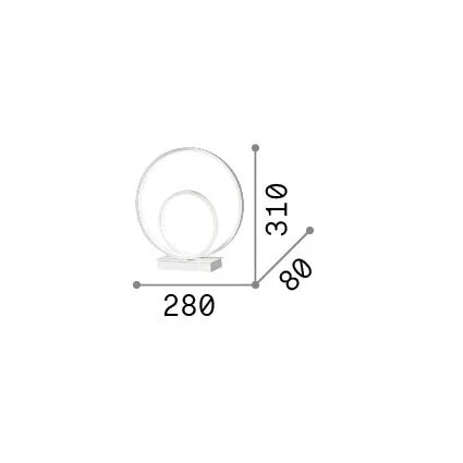 Lampada Oz Collezione OZ LED 22W Luce Calda 3000K Finitura Nera Ideal Lux