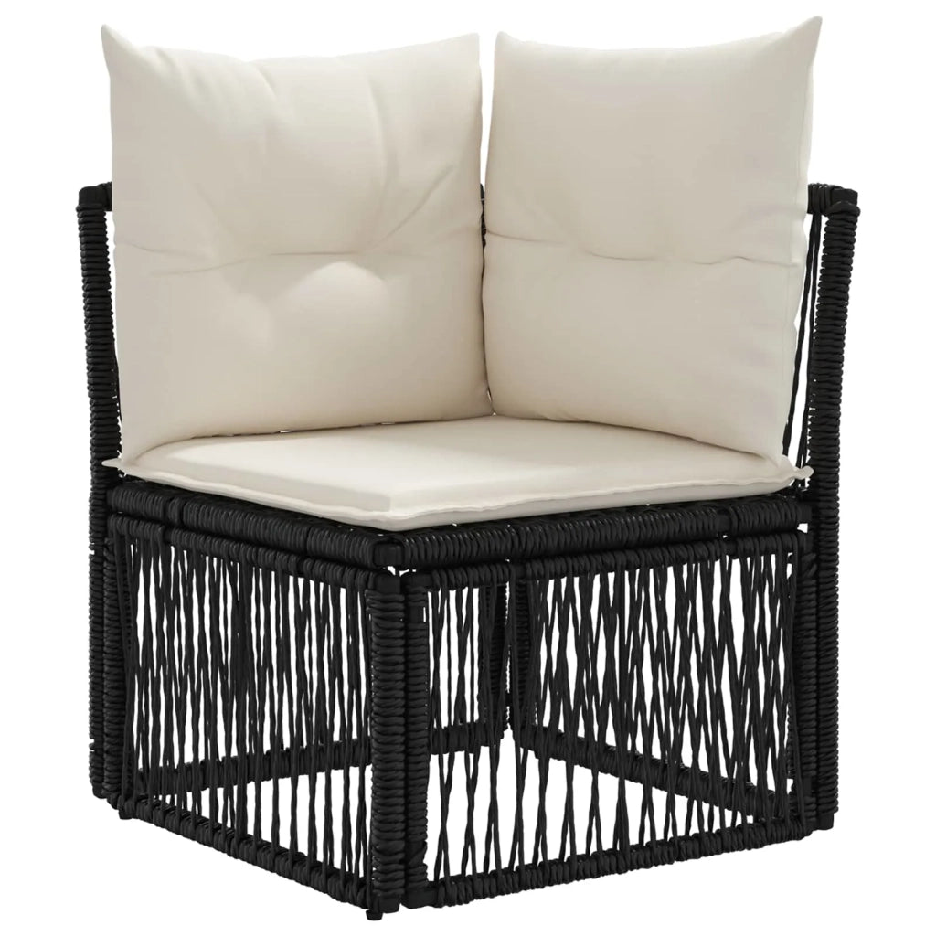 Set Divano da Giardino 7 pz Nero polyrattan 3436075