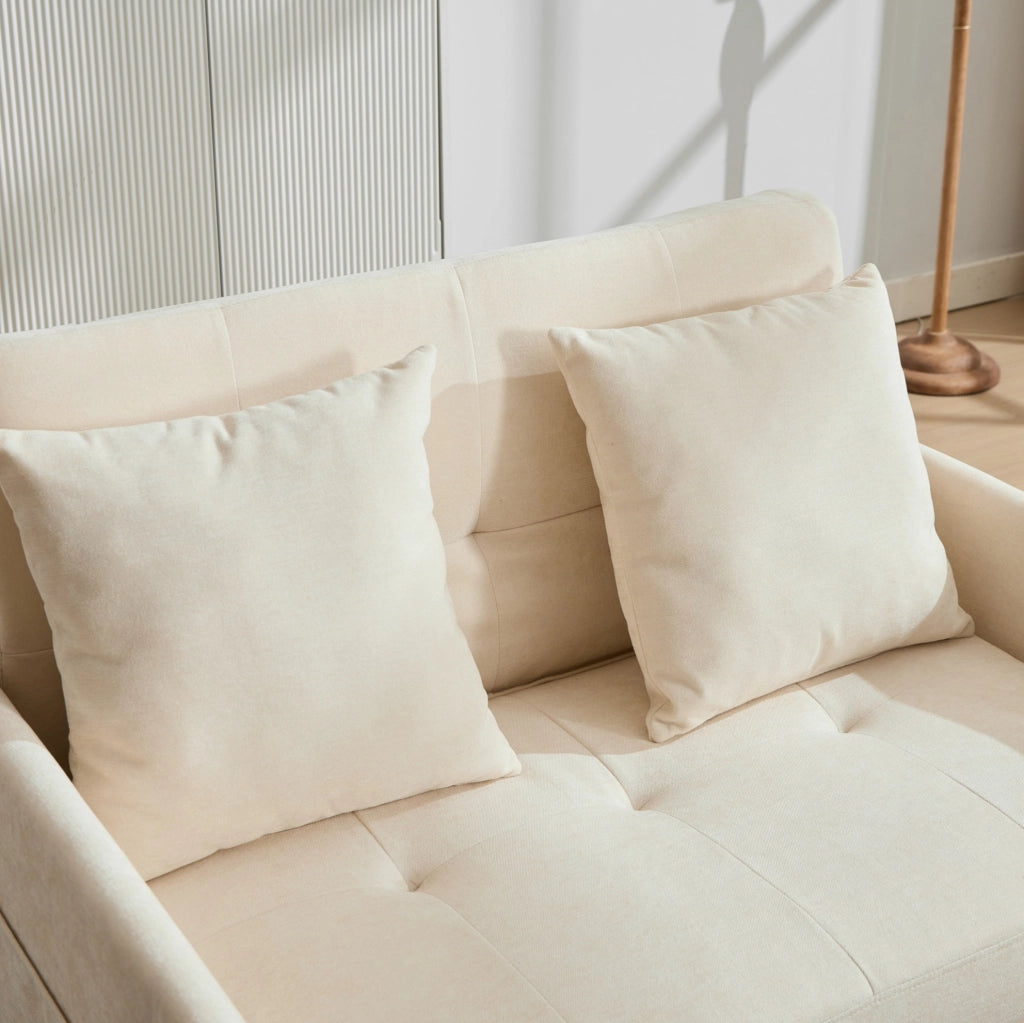 DIVANO Moderno con USB e Supporto Tablet 109x72x83,5 cm Beige