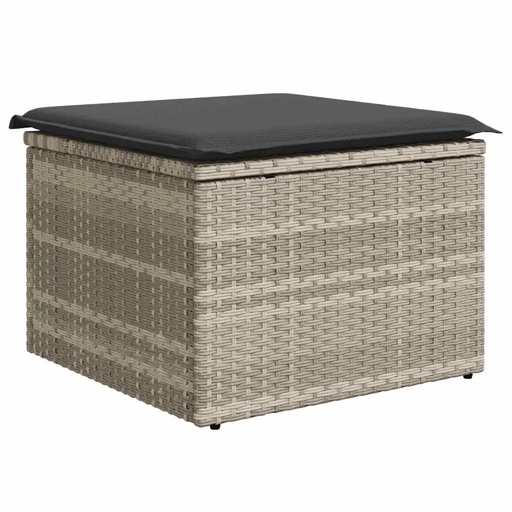 Set Divano da Giardino 9 pcs Grigio chiaro polyrattan 3347192