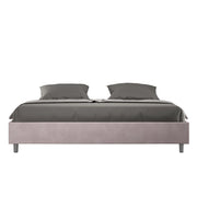 BS COM Letto contenitore imbottito 180x210 microfibra glicine