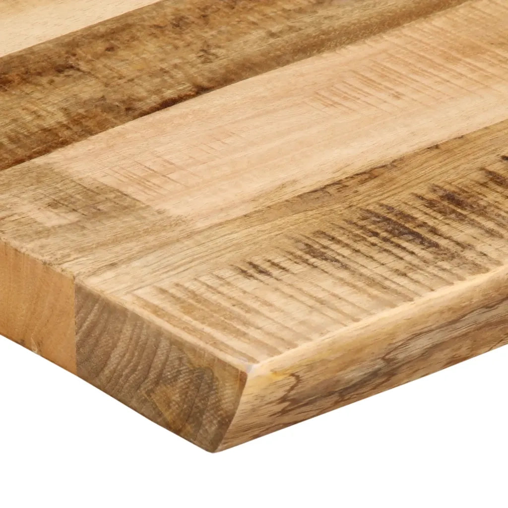 Piano Tavolo | Superficie Tavolo | Piano Scrivania Bordi Vivi 120x60x2,5 cm Legno di Mango Grezzo