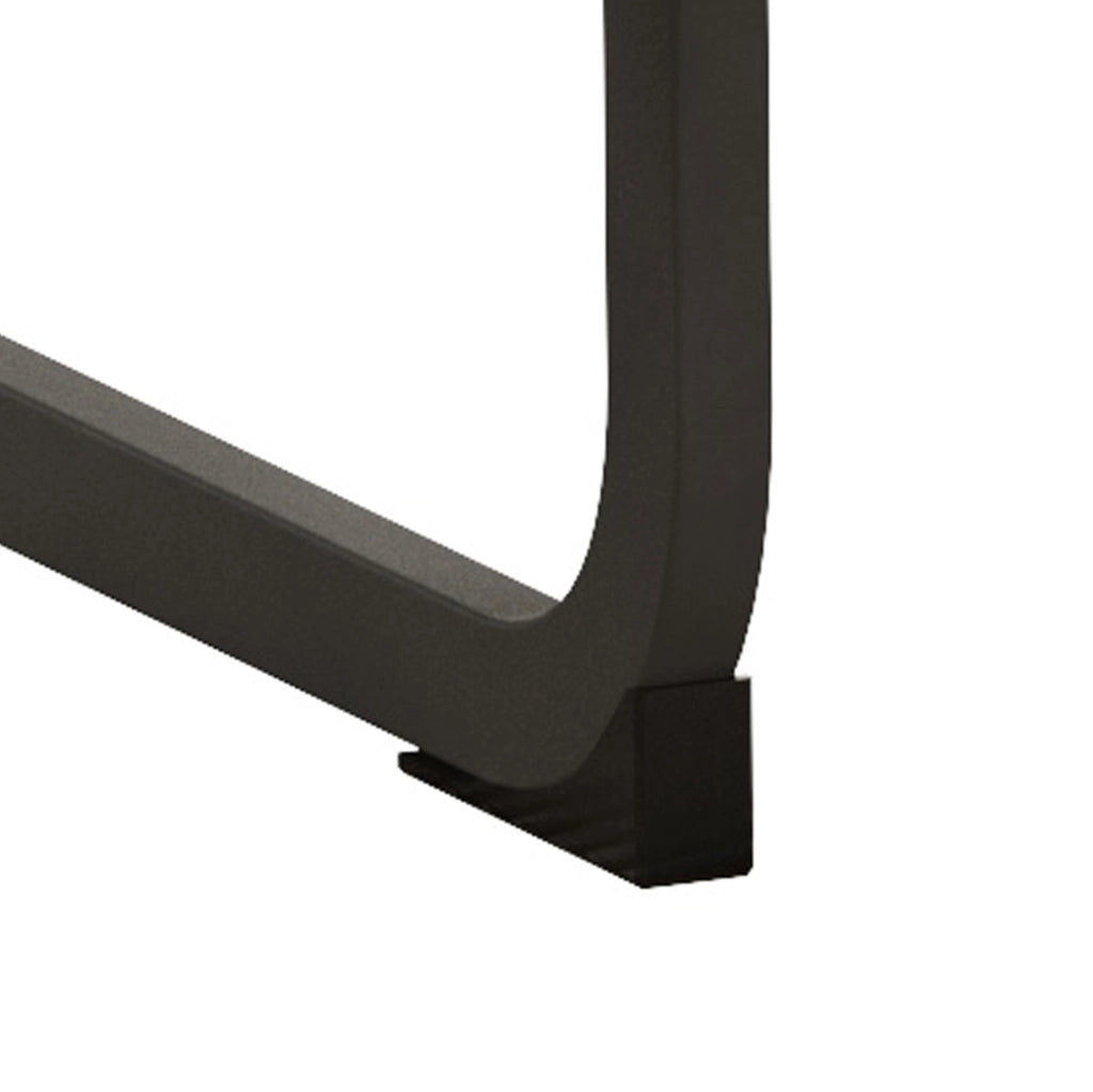 Sedia da pranzo con schienale ergonomico in similpelle bianca e metallo nero