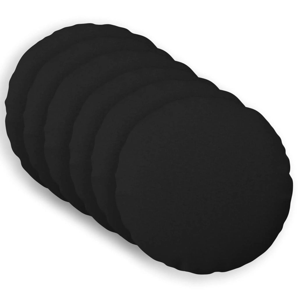 Cuscino con cuscino HEERLEN 6 pz Nero Tessuto 928986
