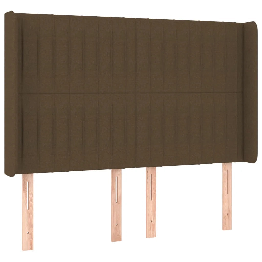 Testiera | Testata a LED MarroneScuro147x16x118/128cm inTessuto
