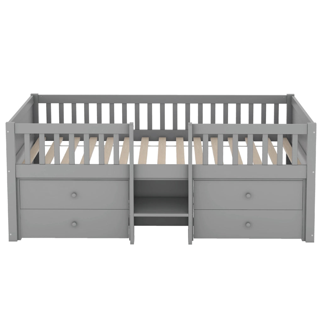 Letto a soppalco 90 ¡Á 200 cm con ripiani lavagna scala e barriera in legno e MDF bianco