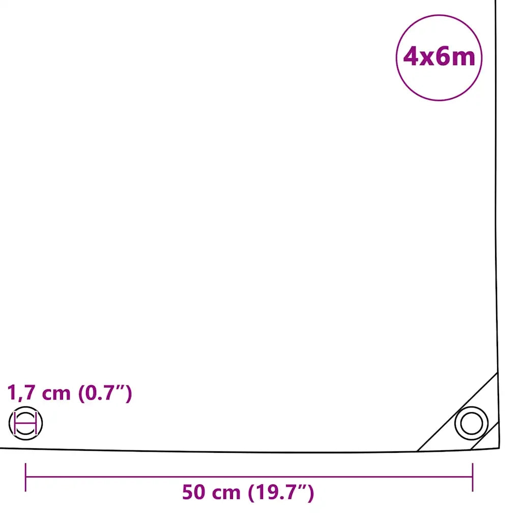 Telone 650 g/m² 4x6 m Grigio 43815