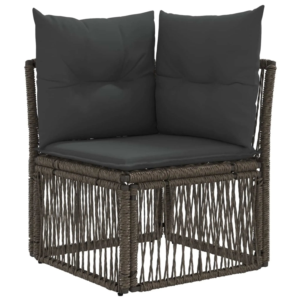 Set Divano da Giardino 10 pz Grigio polyrattan 3436031